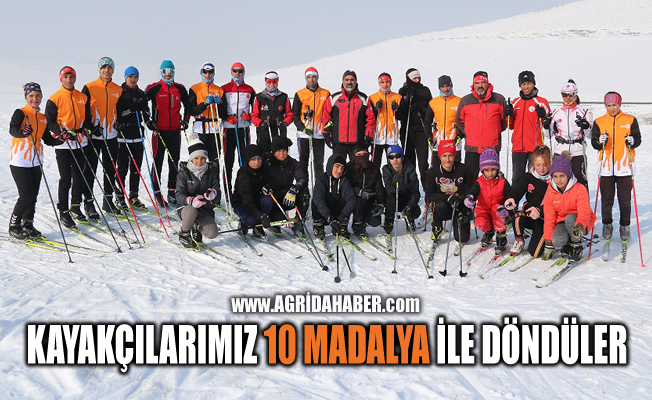 Ağrı’lı Kayakçılar Erzurum’dan 10 Madalya ile Döndüler