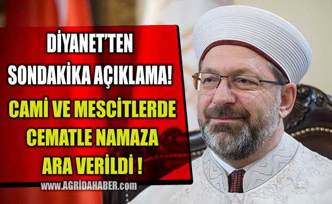 Diyanet Cami ve Mescitlerde Cemaatle Namaza ara verdi