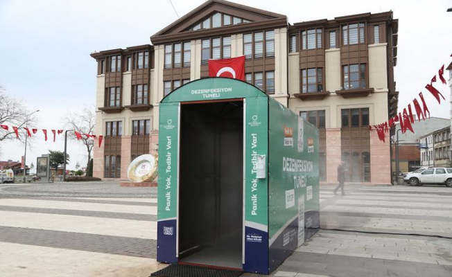 Virüse Karşı Dezenfektan Tünelleri Yapıldı