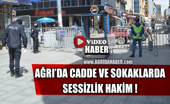 koronavirüs Tedbirleriyle Caddelerin boşaldığı Ağrı'da sessizlik hâkim
