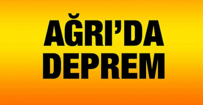 Ağrı'da 3.5 Şiddetinde Deprem!