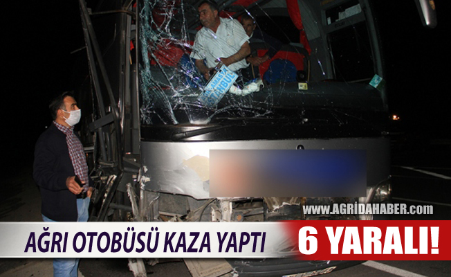 Ağrı Otobüsü Sivas'ta Kaza Yaptı! 6 Yaralı