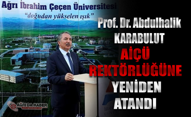 Abdulhalik Karakubulut Yeniden AİÇÜ Rektörlüğüne Atandı