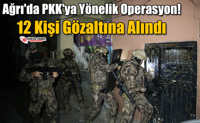 Ağrı'da PKK'ya Yönelik Operasyon! 12 Kişi Gözaltına Alındı