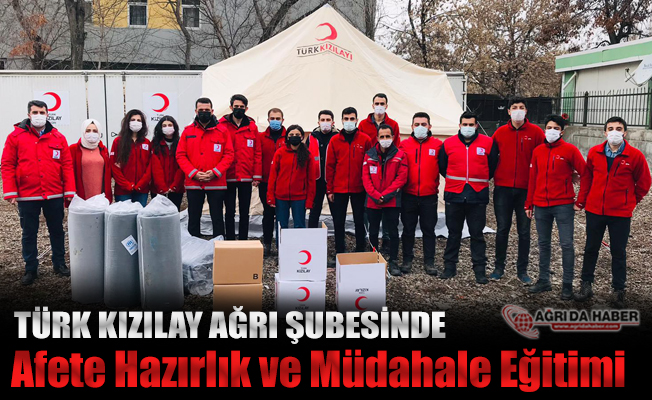 Türk kızılay Ağrı Şube Afet Timleri Afete Hazır