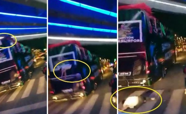 Futbolcu Takım Otobüsünden Düştü!