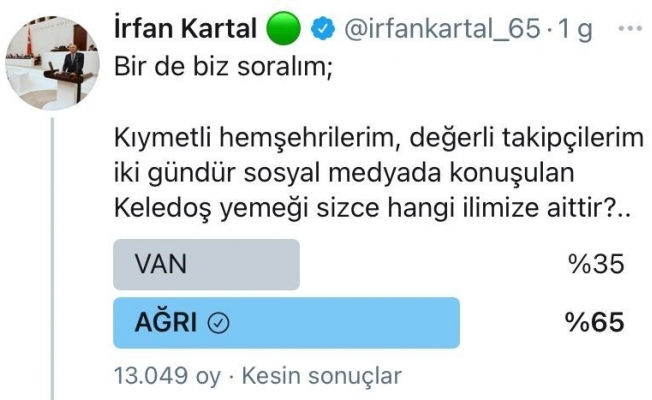 Savcı Sayan: “Keledoş Ağrı’nın Yemeği”