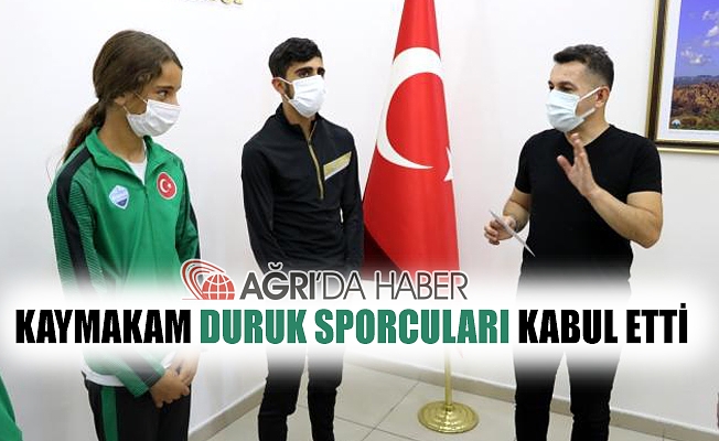 Eleşkirt Kaymakamı DURUK Sporcuları Kabul Etti!