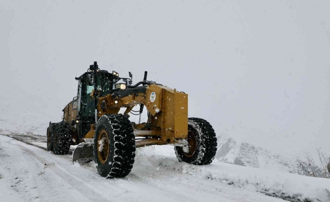Ağrı’da kar yağışı sonrası kapanan yollar açıldı