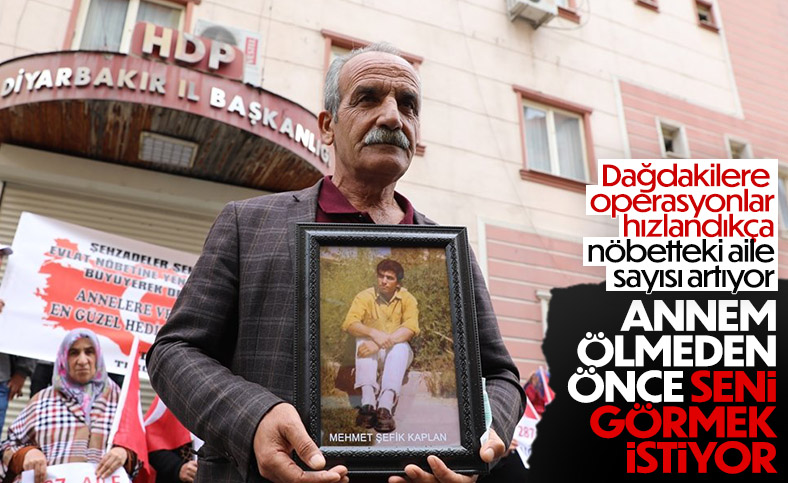 Evlat nöbetine bir aile daha katıldı