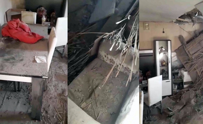 Ağrı'da bir evin odası çöktü Ağrı'da bir evin odası çöktü