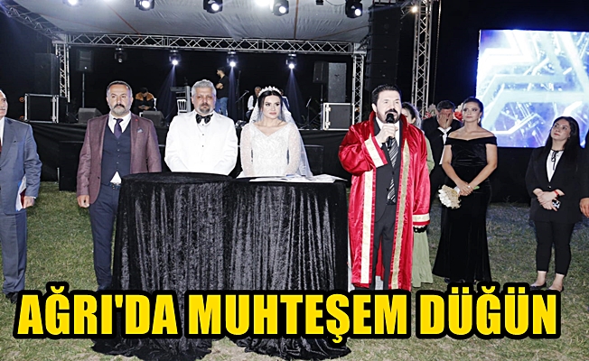 Ağrı’da festival tadında muhteşem düğün