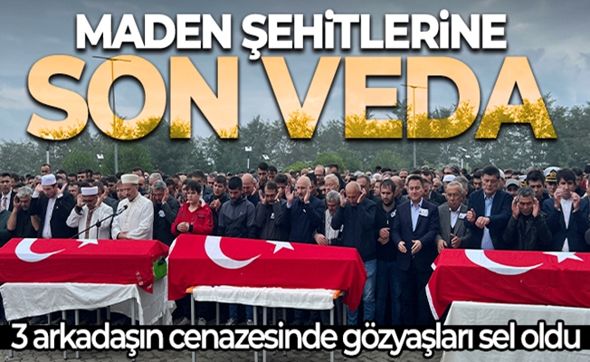 Amasra'da 3 arkadaşın cenazesine yoğun katılım sağlandı