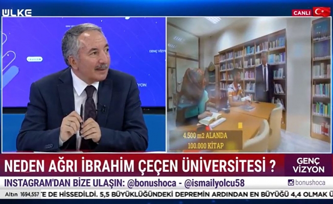 Prof. Dr. Karabulut, Ülke TV’de AİÇÜ’yü Anlattı