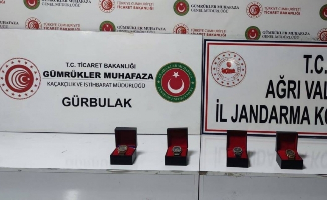Ağrı’da gümrük kaçağı saat ele geçirildi