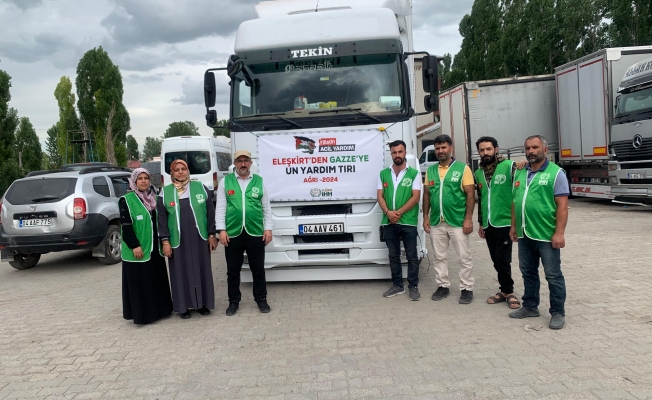İHH Ağrı’dan Gazze’ye un yardımı