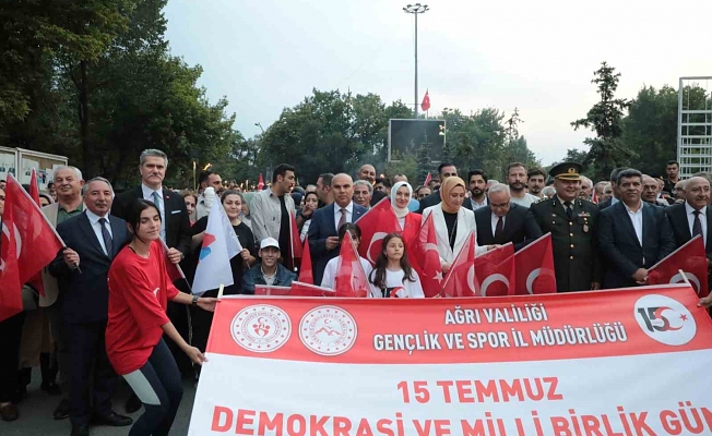Ağrı’da 15 Temmuz etkinliklerinde birlik ve beraberlik mesajı verildi