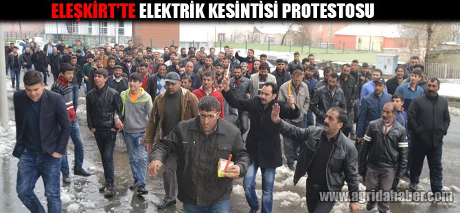Eleşkirt'te elektrik kesintisi protestosu