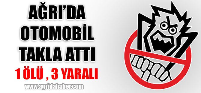 Ağrı'da otomobil takla attı: 1 ölü, 3 yaralı