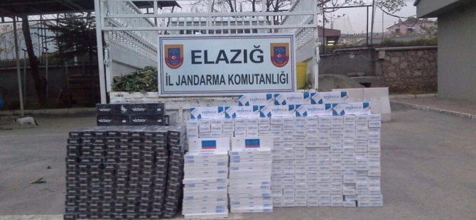 Elazığ'da 6 bin paket kaçak sigara ele geçirildi