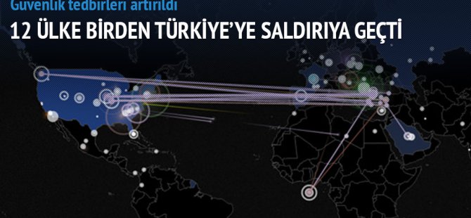 SONDAKİKA! 12 ülkeden Türkiye'ye siber saldırı