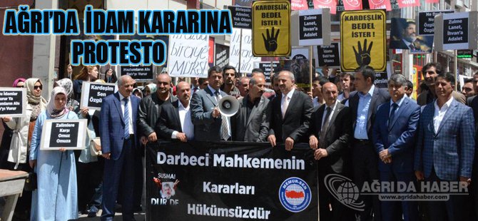 Memur-Sen Ağrı Şubesinden İdam Kararına Protesto