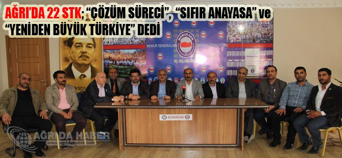 Ağrı'da 'Ortak Akıl Platformu'ndan Basın Açıklaması