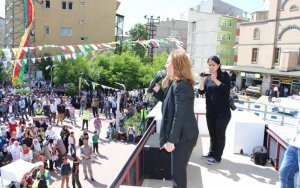 Halkların Demokratik Partisi (HDP) Güroymak ilçesinde miting düzenledi.