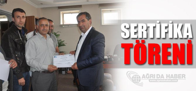 Patnos'ta 'Uygulamalı Girişimcilik Eğitimi' sertifika töreni