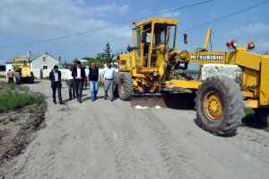 Arpaçay'da yol genişletme çalışmaları