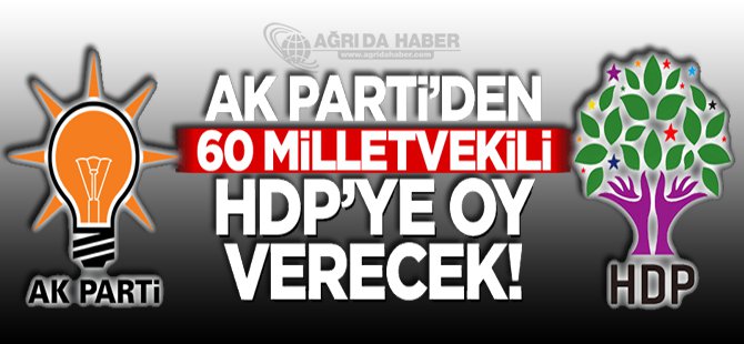 Ak Parti'den 60 milletvekili HDP'ye oy verecek