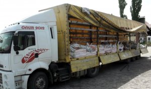 Kum çuvalları arasında kaçak sigara sevkiyatı