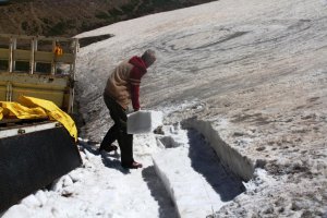 Muş'ta 'kar' geçim kaynağı oldu