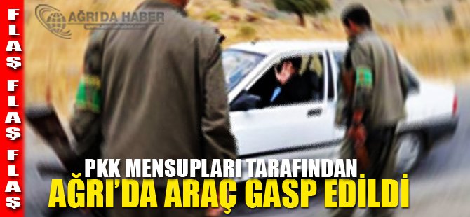 Terör Örgütü PKK mensupları Ağrı'da bir aracı gasbetti