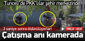 Tunceli'de 2 PKK'lının öldürülme anı