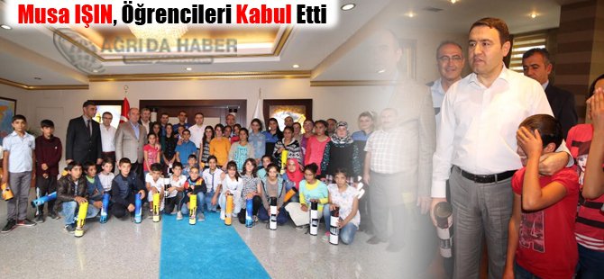 Vali Işın, öğrencileri kabul etti