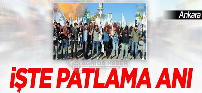 Ankara'daki Barış Mitinginde Patlama Anı Video !