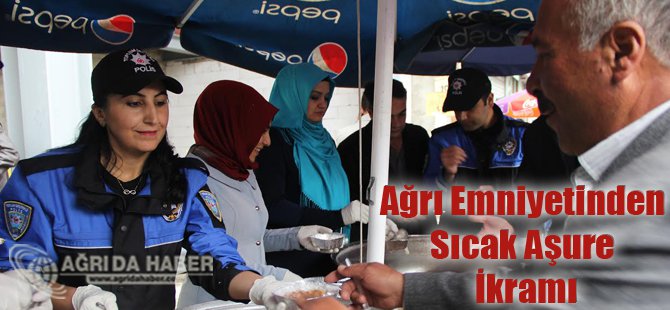 Ağrı Emniyetinden Sıcak Aşure İkramı