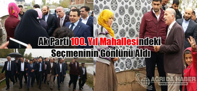 Ak parti Ağrı milletvekilleri 100. yıl mahallesinde