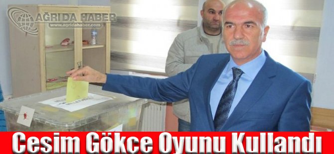 Ağrı Milletvekili Adayı Cesim Gökçe Sandık Başında