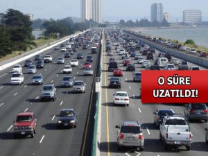 Yurtdışından getirilen taşıtlara verilen süre 730 güne çıkarıldı