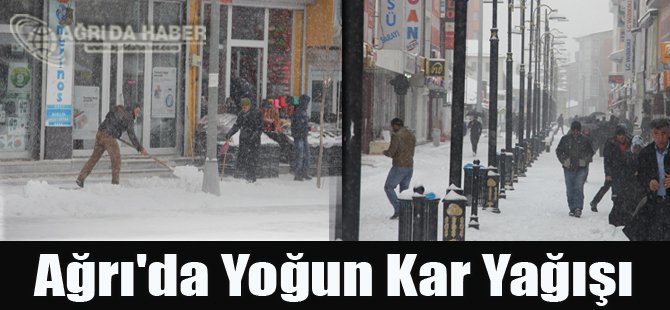 Ağrı'da Yoğun Kar Yağışı Devam Ediyor