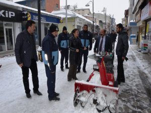 Ağrı da Karla mücadele çalışması