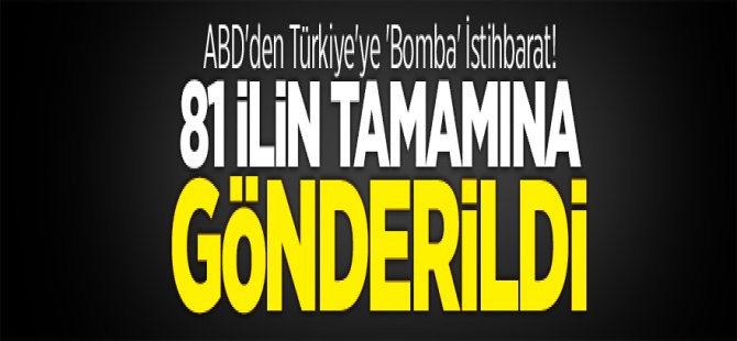ABD'den Türkiye'ye 'Bomba' İstihbarat Ekibi Gönderildi !