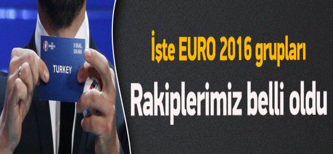 EURO 2016'da gruplar belli oldu! Türkiye'nin Rakipleri ?