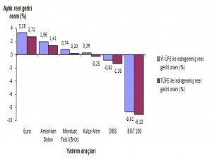 Aylık En Yüksek Reel Getiri Euro'da Gerçekleşti
