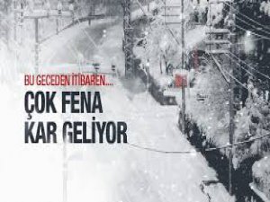 Meteoroloji'den yoğun kar uyarısı ! Karın Etkili Olacağı Şehirler ?