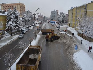 Muş Belediyesi karla mücadele çalışmaları