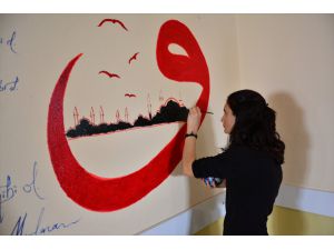 Öğretmenler Okullarını Resimlerle Süsledi