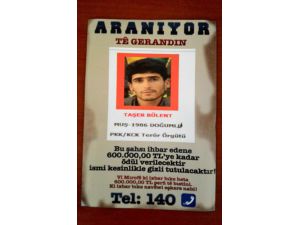 Bitlis'te Aranan Teröristlerin Afişleri Asıldı